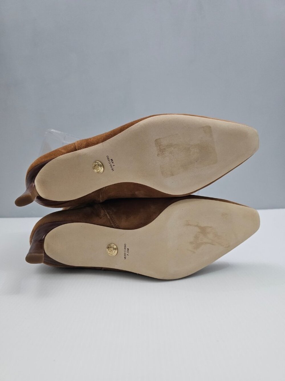 Veronica Beard Kelby Ankle Bootie Womens 7.5 Brown Suede Slim Heel Pointed Toe - Picture 13 of 15